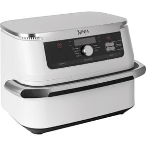 Ninja AF500EUWH FlexDrawer, Dual Zone with Removable Divider, Large 10.4L Drawer, 7-in-1, Air-Fryer uses no Oil, Air Fry, Roast, Bake, Max Crisp - white