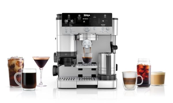 Ninja Luxe Premier 3-in-1 Coffee Machine, Latte, Cappuccino, Cold Brew & Espresso Maker With Built in Bean Grinder & Milk Frother, Easy to Use, 4 Automated Froth Presets,...