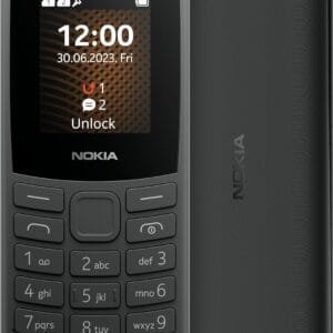 Nokia 105 4G Edition (2023) Feature Phone with Dual SIM, 1.8 Inch Display, 1450 mAh Battery, 48 MB RAM / 128 MB ROM, Expandable Memory, 3.5 mm Headphone Jack, FM Radio - Charcoal