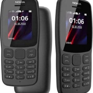 Nokia 106 all carriers 4GB Dual Sim 2018 Dark Grey With LED Torch - FM Radio - Big Button Phone