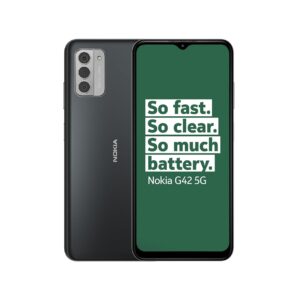 Nokia G42 5G 6.56” HD+ Smartphone Featuring Triple rear 50MP AI camera, 6GB/128GB Storage, 3-day battery life, Android 13, OZO 3D audio capture, QuickFix repairability and Dual...