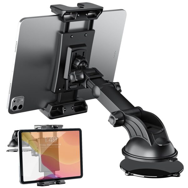OHLPRO Tablet Holder for Car Dashboard Mount, 360° Rotatable Suction Cup Windshield iPad Mount, Compatible with 5"-13" iPad Samsung Tab, GPS Navigation Tablet Holder with...