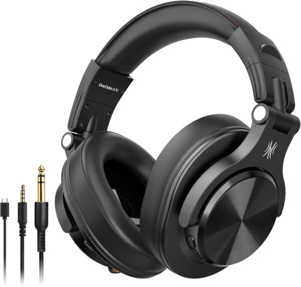 OneOdio A70 Bluetooth Headphones Over Ear, 72 Hrs Playtime, Monitor Level Stereo Sound Quality, Foldable Wireless＆Wired DJ Headphone, Professional Studio Headphones for...