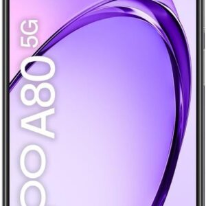 OPPO A80 5G Dual SIM Smartphone, 256GB, 8GB RAM, Mediatek Dimensity 6300 Chipset, Octa-core processor, 50MP Camera, Starry Black