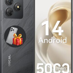 OSCAL Mobile Phones, Flat 2C Android 14 Phone (2025 Second Generation), 6(2+4) GB +64GB/2TB Octa Core Cheap Android Phone, 6.56Inch, 5000mAh Dual SIM Unlocked, 13MP Main Camera,...