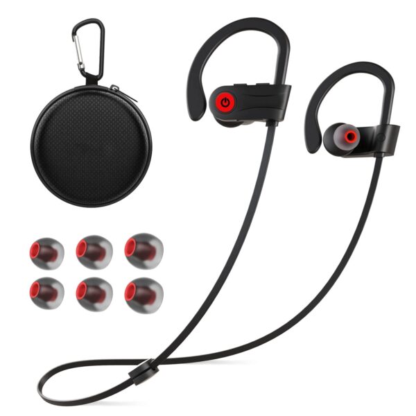 Otium Bluetooth Headphones, Wireless Headphones IPX7 Waterproof Earphones Sport Earbuds With Bluetooth 5.3 Chip 15 Hours Battery, Sound Isolation Mic Earbuds for Gym Running...