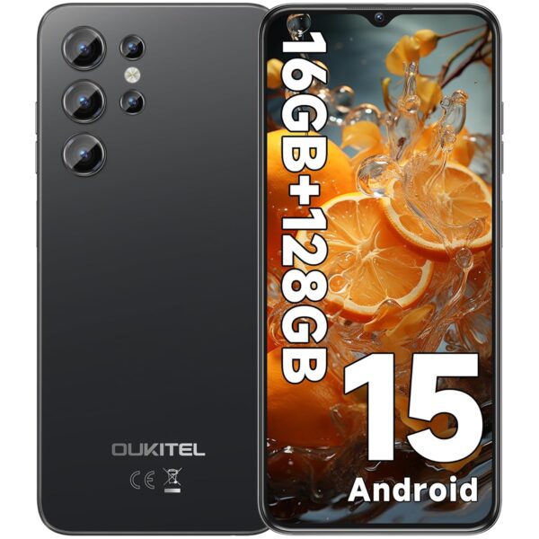 OUKITEL C1 Mobile Phones, Android 15 Phones, 16(4+12) GB + 128GB(TF 1TB), 6.52"" HD+ Display, 5150mAh Smartphone, 13MP+5MP Octa Core, 4G Triple SIM Free...