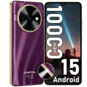 OUKITEL C59 Android 15 Mobile Phones 2025-10000mAh Large Battery Smartphone, 6.88" Display, 16GB+128GB/1TB, 120LM Flashlight, 13MP Camera, 4G Dual SIM Free Phone Unlocked,...