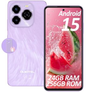 OUKITEL C65 Pro Mobile Phones, Android 15-24GB+256/1TB Smartphone, 6.7" HD+ 90Hz Display, 5150mAh Phones, 50+8MP, 4G Dual SIM Free Unlocked Phone, Fingerprint/Face...