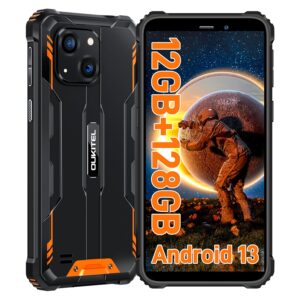 OUKITEL WP32 Rugged Smartphone - Android 13 Rugged Phone 12GB(4+8) RAM+128GB ROM, 6 Inches 6300mAh IP68/IP69K Waterproof Mobile Phones Dual SIM 4G, 20MP+5MP Camera,OTG,NFC,GPS,...