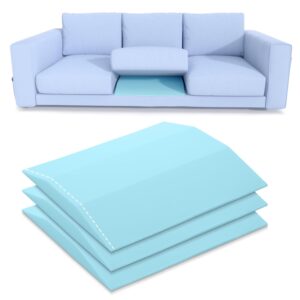 PAROLL Sofa Cushion Support for Sagging Seat Under Cushions Supports Couch High-Density Foam Replacement 50x50cm,Pack 3,Blue