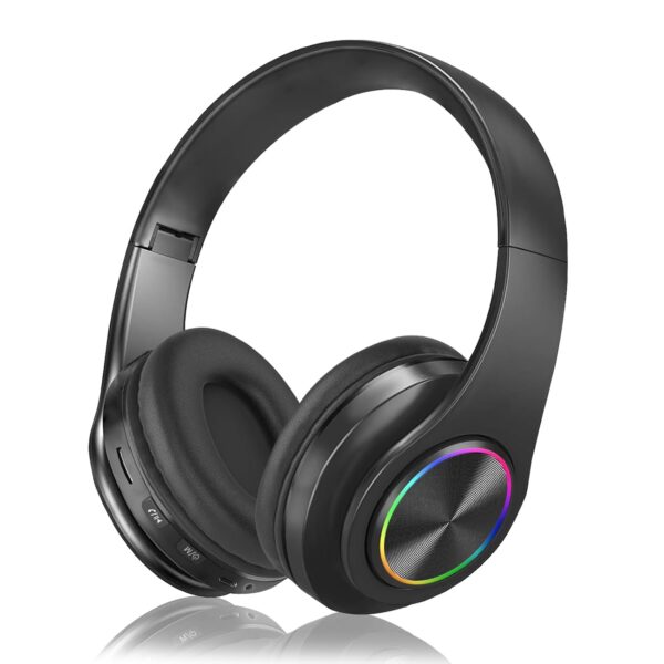 PCKOBEVER Bluetooth Headphones Over Ear, Wireless Bluetooth Headset With Built-in HD Mic,15 Hours Playtime，Foldable Headphones HiFi Stereo Sound For Office, School,Travel,PC