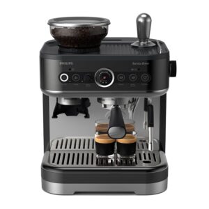 PHILIPS Barista Brew Semi Automatic Espresso Machine - Single & Double Espresso + Americano Button, 250g Bean Container, Intuitive Guidance, Calibrated Tamping, Metal Black...