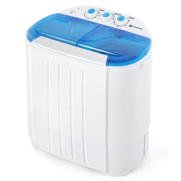 Portable Washing Machine Twin Tub Washer and Spin Dryer 5 KG Total Capacity For Camping Dorms Apartments College Rooms 3 KG Washer 2 KG Drying