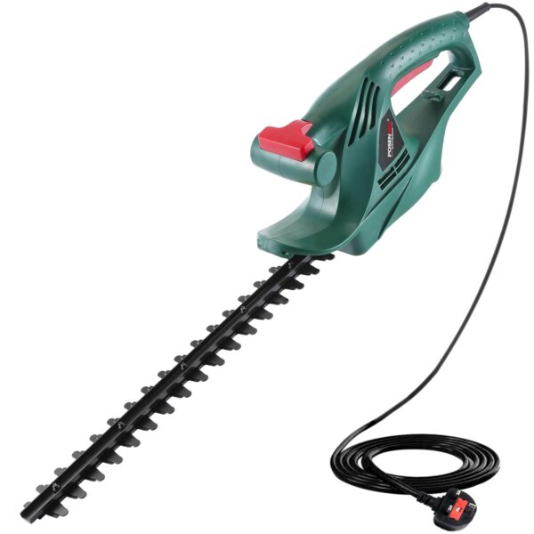 POSENPRO Corded Electric Hedge Trimmer 450W, Electric Hedge Cutter Pruner, 450mm Diamond Cutting Blade, 16mm Tooth Opening, Ultra-Light 2.4kg, 6M Power Cable