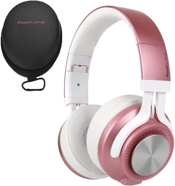 PowerLocus P3 Bluetooth Headphones Over-Ear, [40h Playtime, Bluetooth V5.0] Wireless Headset Hi-Fi Stereo Headphone,Foldable with Mic,Deep Bass,Wired Mode for Cell...