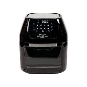 PowerXL Air Fryer Cooker 5.7L Capacity - Chip Fryer & Portable Oven - Oil Free Hot Air Fryer for Healthier Cooking - Rotating Rotisserie & Dehydrator - 1800W Black CM-001