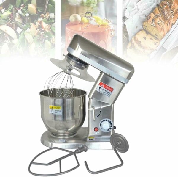 Professional Pastry Kneader Blender, Kitchen Robot, 300W 5L/500W 7L/500W 7L Stainless Steel Bowl, 3 Speeds, Pastry Master, Anti Splash Lid, 3 Accessories, 10L
