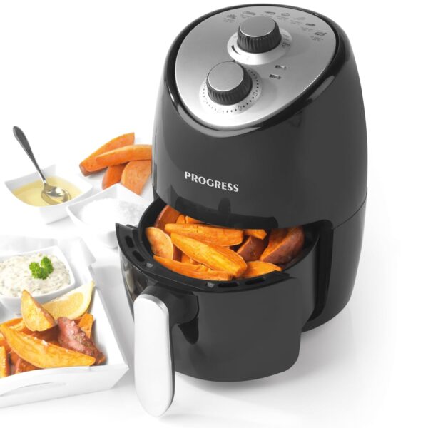 Progress EK2817HPH Go Healthy Hot Air Fryer - 2L Non-Stick Cooking Basket, Adjustable Temperature Control, 30 Minute Timer, Quick Cook Using Little or No Oil, Serves 1-2 People,...