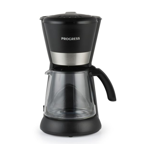 PROGRESS EK6160P Filter Coffee Machine – 1.5 L Coffee Maker, 10 Cup Drip Machine, Glass Carafe, Anti-Drip, Removable Reusable Filter, 40 Minute Keep Warm Function & Auto...