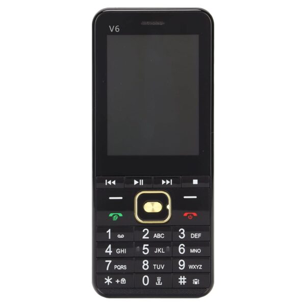 PUSOKEI V6 2G GSM Unlocked Button Cell Phone,2000mAh battery Long Standby Seniors Cell Phone,2.8in HD Screen Four Cards Four Standbys Cellphone for Elderly and Kids(black)