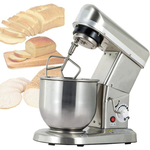 Quixnova Stand Mixer for Baking, Commercial Food Mixer 3-Speed Kitchen Mixers with 7L/10L Stainless Steel Bowl, Dough Hook, Whisk, Beater, Low Noise,7L