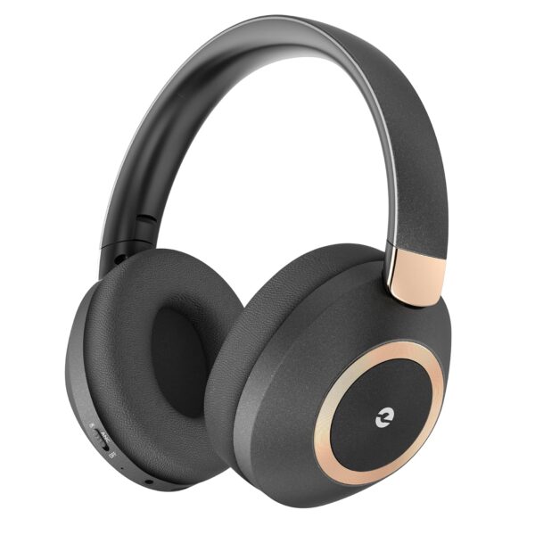Rebocico Active Noise Cancelling Headphones, 100H Playtime Headphones Wireless Bluetooth, with Microphone, Over- Ear Deep Bass,Fast Charging for Travel,Office,Home