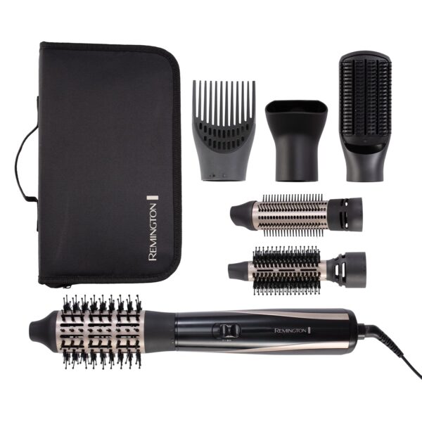 Remington Blow Dry & Style Air Styler - For All Hair Lengths (6 Attachments, 25mm, 38mm, 50mm Brush, Firm Paddle Brush, Concentrator, Root Boost, 2 Heat & 2 Speed Settings,...