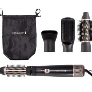 Remington Blow Dry & Style Air Styler - For Mid-Long Length Hair (4 Attachments, 38mm & 50mm Bristle Brush, Firm Paddle Brush, Concentrator, 2 Heat & 2 Speed Settings, Swivel...