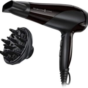 Remington Hair Dryer Ionic (Powerful, Fast Professional Styling, Diffuser, Concentrator, Ionic Conditioning for Frizz Free Hair, 3 Heat / 2 Speed Settings, Cool Shot, 2200W,...