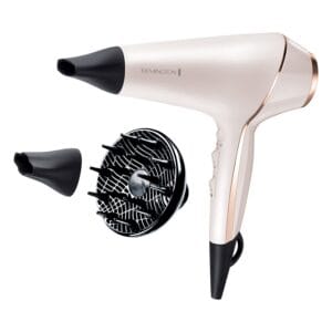 Remington PROluxe Hair Dryer (OPTIheat Technology for Long-Lasting Results, Ionic Conditioning for Frizz Free Hair, Diffuser, 2 Concentrators, Powerful, Professional Results,...