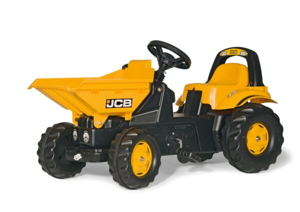 Rolly Toys JCB Dumper, licensed ride on toy tipping dumper with steering wheel, tough grip peddles and hard wearing wheels with rubber grip, for children age 2 ½ - 5 years, yellow