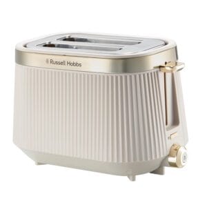 Russell Hobbs 2 Slice Toaster [980W, Frozen/Cancel/Reheat function with Indicator light] Brontë Stone (Extra wide slots, 6 Browning levels, Lift & Look function, Lift high...