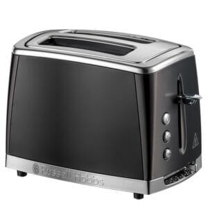 Russell Hobbs 2 Slice Toaster (Stainless steel with matte textured finish, Extra Wide Slots, Lift & Look feature, Variable browning levels, Cancel, frozen & reheat function)...