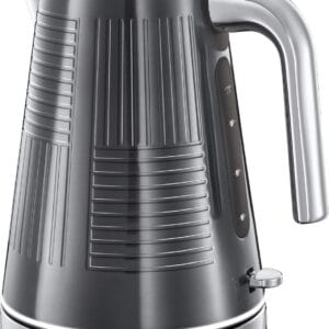 Russell Hobbs 25240 Geo Steel Cordless Electric Kettle - Contemporary Design with Rapid Boil, Textured Stainless Steel, 1.7 Litre