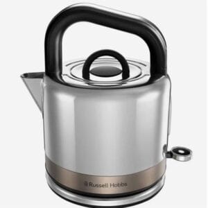Russell Hobbs Distinctions 1.5L Cordless Electric Kettle (Fast boil, 3KW, Removable washable anti-scale filter, Pull to open lid, Perfect pour spout, Stainless Steel & Titanium...