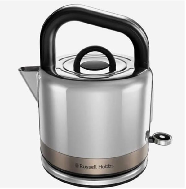 Russell Hobbs Distinctions 1.5L Cordless Electric Kettle (Fast boil, 3KW, Removable washable anti-scale filter, Pull to open lid, Perfect pour spout, Stainless Steel & Titanium...