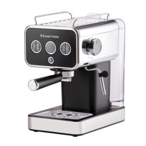 Russell Hobbs Distinctions Espresso Coffee Machine, 15 Bar Pump Pressure + Milk Frother Steam Wand, Latte & Cappuccino, Detachable Water Tank, ESE pods, Cup warmer, Black,...