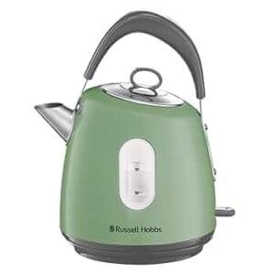 Russell Hobbs Electric Kettle (For Hot Water, Tea or Coffee, 1.5L, Fast Boil, Stainless steel with grey accents, Pull off lid, Perfect pour spout, Internal illumination, 3000W,...