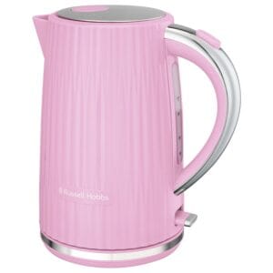 Russell Hobbs Electric Kettle (Hot Water, Tea or Coffee, 1.7L, Push to open lid, Perfect pour spout, Removable washable filter, Illuminated switch, Chrome accents, Raspberry,...