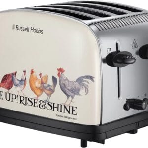 Russell Hobbs Emma Bridgewater Rise & Shine 4 Slice Toaster - (Independent & Wide Slots, 7 Browning settings, Frozen/Cancel/Reheat with Illuminated lights, Removable crumb...
