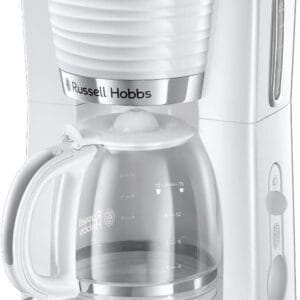 Russell Hobbs Inspire 1.25 Liters Programmable Coffee Maker, Black and White