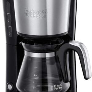 Russell Hobbs Mini Coffee Machine [Shower Head for Optimal Extraction and Aroma] Compact (Max 5 Cups, 0.6 L Glass Jug, Including Permanent Filter, Warming Plate), Compact Filter...