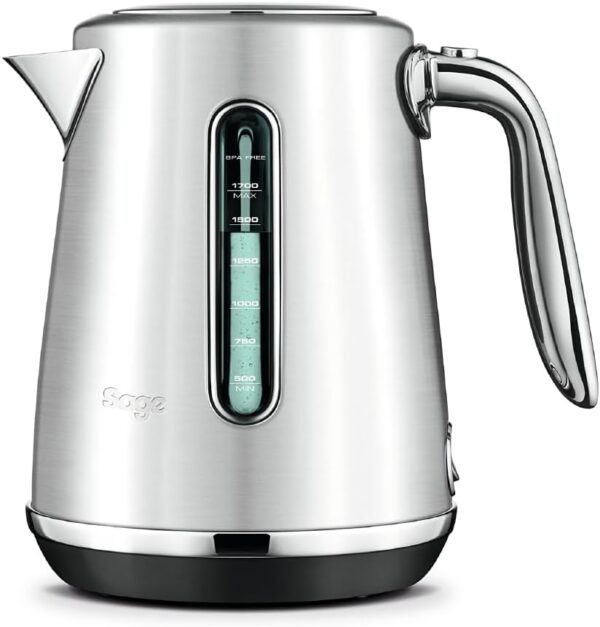 Sage - The Soft Top Luxe Quiet Electric Kettle - Fast Boil - 1.7L Cordless Kettle, Brushed Stainless Steel