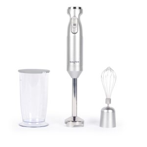 Salter EK4587MMS Aspen Blend & Whisk Pro – 2 in1 Food Mixer, Immersion Stick Blender, Electric Baking Whisk, Food Chopper, Stainless Steel Blade, Variable Speed Settings, 700ml...