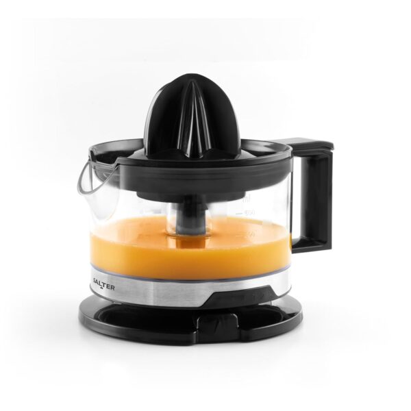 Salter Electric Citrus Juicer – Fresh Orange Press, Juice Extractor, 500ml Measuring Jug, BPA Free, Includes 2 Juicing Cones, 5 Variable Pulp Levels, 2 Way Twist, For Baking &...