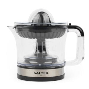 Salter Electric Fruit Juicer – Fresh Citrus Juice Extractor, For Baking & Cocktails, 600ml Measuring Jug, BPA Free, Includes 2 Juicing Cones, Smooth or Bits, Adjustable Filter &...