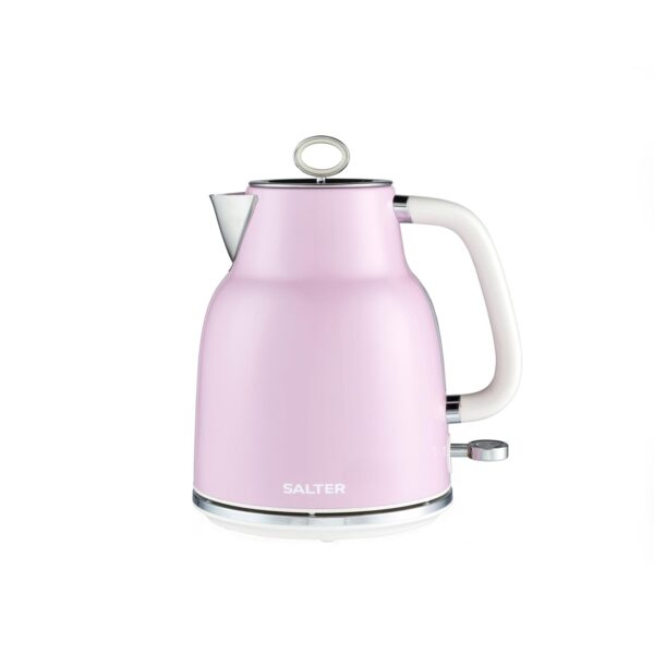 Salter Retro Pink 1.7 L Kettle – 3KW Rapid Boil, 360° Base, Removable Limescale Filter, Cordless, Water Level Window, Blue Indicator Light, Boil Dry Sensor & Auto Shut-Off,...