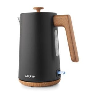 Salter Toronto 1.7 L Kettle – 3KW Rapid Boil, Limescale Filter, Water Level Indicator, 360° Base, Wooden Accents, Cordless, Boil Dry Sensor & Auto Shut-Off, Otter Controller,...