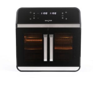 Salter XL Air Fryer Oven – 15L With Divider for Dual Cooking, 6 Presets With Rotisserie, Oil-Free Multicooker, Includes Non-Stick Racks & Rotisserie Accessories, Multi-Level...
